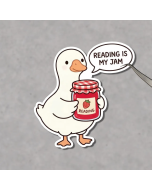Reading is my jam sticker